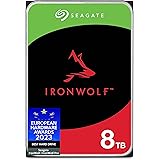 Seagate IronWolf, 8 TB, Disk Interno NAS, SATA da 6 Gbit/s, CMR 3,5", 5400 giri/min, cache 256 MB, NAS RAID, 3 anni Rescue Se