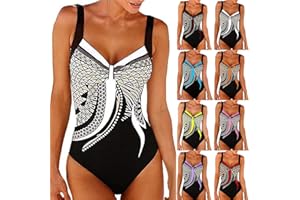 uxxnjfg 2025 Costume Intero Donna Contenitivo Push Up Costume Interi Brasiliana Vita Alta Sexy Trikini Beach Swimsuit Eleganti con Controllo della Pancia