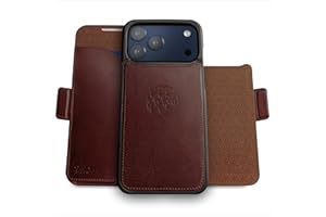 dreem for iPhone 17 Pro Case Wallet, Revolutionary Phone Stand, Vegan Leather, MagSafe-Fit, Magnetic Detachable Flip Cover, RFID Blocking Card Holder, Gift-Box [Fibonacci:Coffee]