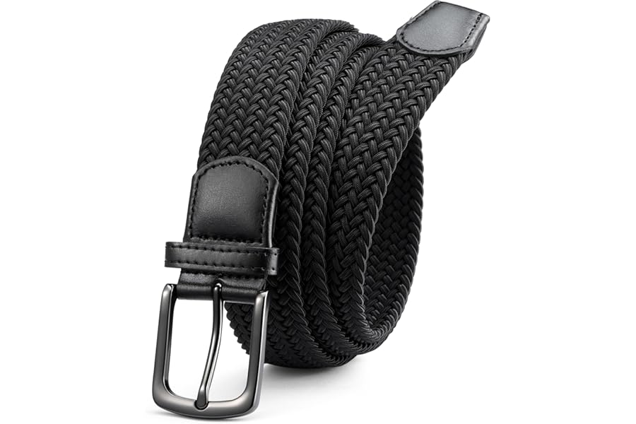 CHAOREN Elastic Belts for Men - Elasticated Belt Men 1 3/8" for Golf Trousers - Tight Performed Stretch Belt