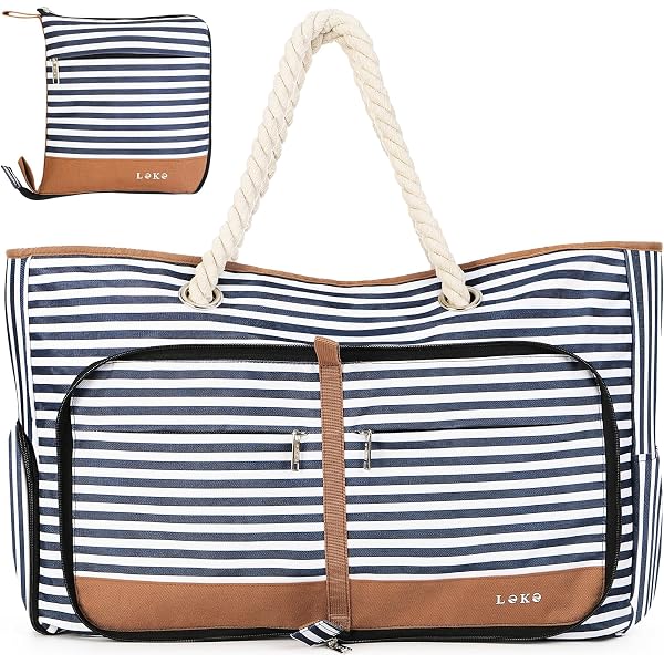 Sac De Plage Xxl Sac De Plage Imperméable Extra Large Gris Pour Femmes, Fourre-tout De Sac De Plage Xxl Extra Large Famille