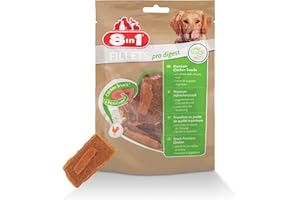 8in1 Fillet Pro Digest Friandises pour chiens adultes et seniors de grandes races – Favorise la santé digestive – Au poulet – 80g