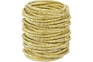Cobee 100 stycken små guldhårsnoddar, tunna elastiska hårband 2 mm mini hårsnoddar damer glitter hårband för flätor kvinnor och flickor