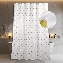 PopKozzi Silber Glitzer-Duschvorhang – 200x183 Cm, Wasserabweisend, Waschbar, Mit Metallischem Schimmer