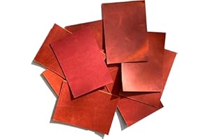 HAPPER STUDIO Rindsleder 1,7mm Stärke Pull-Up Crazy Horse Leder. Echtlederblätter für Basteln. Verschiedene Farbtöne Mix. (Rot, A6 (105 x 148mm))