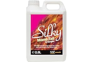 NAF Silky Mane & Tail 2.5L – Leave-In Conditioning Spray for Horses – Instantly Detangles, Softens & Shines – Non-Greasy, Dust-Repellent Finish