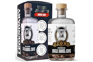 Deer Jimmy's® DIY Gin-Aging Geschenkset – Gereiften Gin selbst Machen mit Premium-Eichenholz aus den besten Ginfässern – Tiefe Fassreifung für Jede Spirituose Männer
