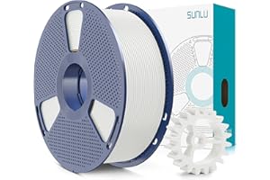 SUNLU PLA+2.0 Filament 1.75mm, Ulepszony filament PLA Plus do drukarek 3D, Mocniejszy i bardziej wytrzymały, Szybki filament PLA+ do Drukarki 3D, Szpula 1 kg, Biały