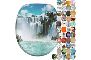 Sanilo Soft Close Toilet Seat, Wide Choice of New Toilet Seats, Stable Hinges, Easy to Mount (Waterfall)