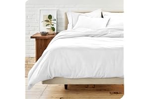 Bare Home Juego de edredón Colección de Funda de edredón Supersuave Premium 1800 - Funda de edredón de refrigeración Ligera - Funda de edredón con Textura Suave (135 x 200/80 x 80 x 1, Blanco)