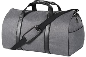 Syeeiex Convertible Travel Garment Bag, darkgray, Fashion