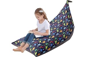 Everfunny Stuffed Animal Bean Bag Chair Kids Toy Storage Organizer Stuffie Seat, Foldable Floor Chair Toy Storage Bean Bag Chair Seat for Kids, Childrens Extra Large Super Soft Velvet, Cover Only