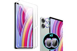 Heioloo [2 Pièces Verre Trempé pour Xiaomi Redmi Pad Pro 5G/4G /Poco Pad 12.1", [2+2 Pièces] Protection Écran et Caméra Arrière Protecteur, Dureté 9H, Sans Bulles, Ultra Transparent, Anti-Rayure