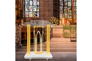 Akryl podium föreläsningsbord – akryl konferens pulpit stativ podium skola kyrka kontor lektorn stativ med mångsidig plattform