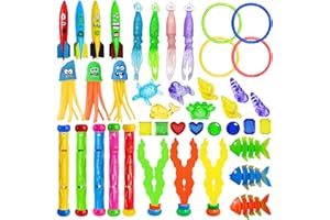 MYBOTA Diving Toys Gemstone Swimming Pool Toys Colorful Swim Toys Set, Sinkers for Kids, Swim Training Underwater Toy (Multi-colored42PCS)
