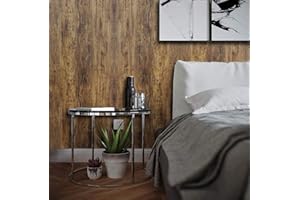 CiCiwind Brązowa samoprzylepna folia do mebli, drewno 44 x 500 cm, tapeta dąb tapeta ścienna, brązowa folia samoprzylepna, wygląd drewna, naklejka na ścianę, stół, szafkę, tło, winylowy tatuaż ścienny