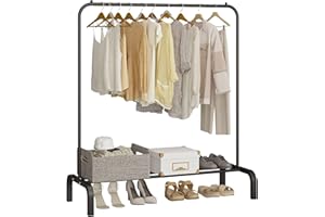 UDEAR Perchero Independiente Para Colgador de Ropa Dormitorio Multifuncional Unipolar, Negro