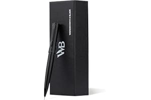 Wordsworth & Black Matita Meccanica Mina di Grafite - Finitura Tutto Lacca Nera, Mina da 0,7 mm, Set Regalo per Uomo e Donna, Matite Professionali per Ufficio