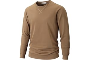 VEIISAR Herren Sweatshirt mit Rundhalsausschnitt Männer Basic Pullover Langarmshirts Freizeit Sport Shirt