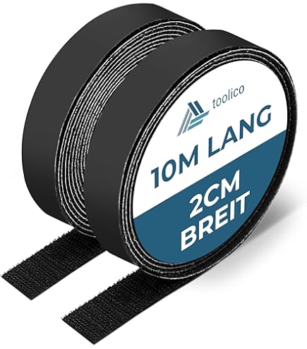 Industriële Klittenband - Zelfklevend - Extra Sterk Klittenbandsluiting Zelfklevend 10 Cm Breed 1 5 Meter Lang Zwart