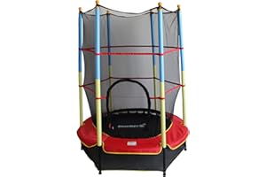 MaxxGarden Trampolino da interno per bambini, da 140 cm, con pali imbottiti e coperture per bordi