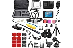 BMUUPY di accessori per GoPro Hero 8 Black Action Camera Accessori Kit Custodia Impermeabile Cinghia per il petto a ventosa per bicicletta Impugnatura per GoPro Hero8