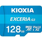 KIOXIA 128GB Exceria G3 Micro SDXC U1 V30 A2 4K 160/50MB/sn Hafıza Kartı (SD Adapt&ouml;rl&uuml;)