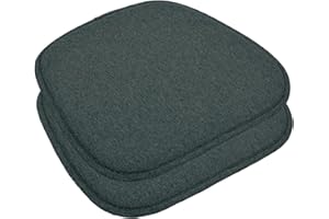 HAVARGO 2er Set Rutschfestes Stuhlkissen Stuhlauflage Kissen für Esszimmerstühle Waschbares Sitzauflage für Stühle im Büro Outdoor Indoor Garten-41 x 39 cm,Schwarz
