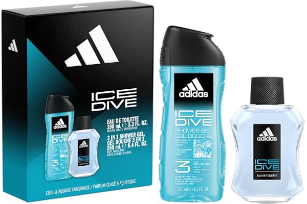 adidas coffret Ice Dive comprenant une eau de toilette et un gel douche