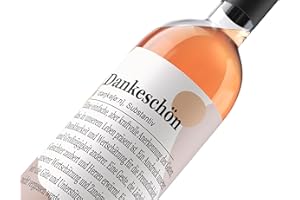 ‎PURESIZE 1x Dankeschön Boho Flaschenaufkleber (9,5x12,5cm) für Weinflaschen und Flaschenlichter, Wein Geschenk, Freundin, Freunde und Familie und Kollegin