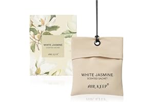 Airkeep Ambientador Armario Ropa Jazmín Blanco, Ambientador Armario Fragancia para Armario, Cajones y Armarios, Ambientador