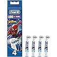 Oral-B Kids Brush Heads for Marvel Spider-Man Characters - Pack of 4 - Specially Designed for Kids 3 Years
