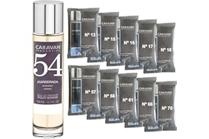 CARAVAN FRAGANCIAS Perfume de Hombre Nº54 de 150 ml + Set de 10 Viales de Fragancias Masculinas distintas de Caravan para descrubir nuevos aromas
