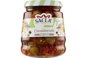 Saclà, Condiverde Farro, Condimento di Mix di Verdure per Farro, dal Gusto Mediterraneo per Insalate Estive, Vaso Vetro, 285g, Confezione da 6 Pezzi