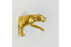 KNOBS BY BLOSSOM Gold Safari Animal Iron Metal Drawer Knobs (Knob, Leopard)