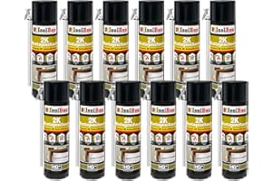 Isolbau 2K Montageschaum B2 Zargenschaum - Premium PU-Schnellschaum für Türen, Fenster, Dämmung & Montage - 12 x 400 ml