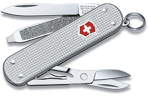 Victorinox fickkniv Classic Alox (5 funktioner, högkvalitativt Alox-skal, blad, nagelfil, sax)