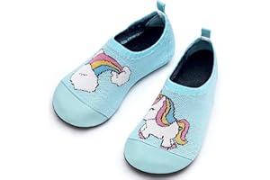 TOROTTO Zapatillas para niños, niños, niñas, Zapatillas Ligeras Antideslizantes, Zapatos Descalzos para Aprender Zapatos