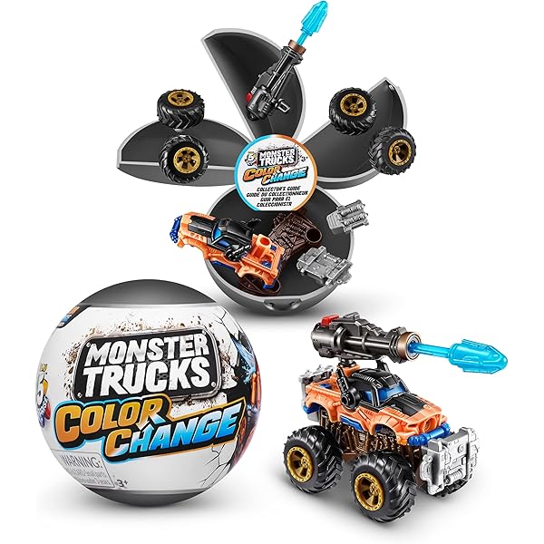 5 Surprise Monster Trucks Glow Riders Series 2 by ZURU (2