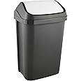 keeeper Waste Bin with Swing Lid, 25 Litre, Swantje, Graphite Grey