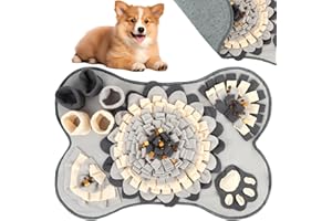 OSDUE Tappeto Olfattivo Cane, 63cm Foraggiamento Tappeto per Cani Addestramento Foraggiamento di Animali Lavabile Antiscivolo Tappetino Puzzle di Snuffle Giocattolo per Cani Attivazione Mentale Cane