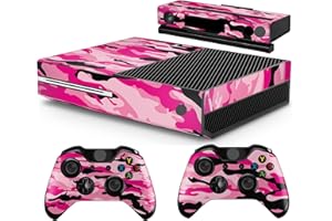 GIZMOZ N GADGETZ GNG Pink Camo Console Skin Decal Sticker + 2 Controller Skins compatible with XBOX One