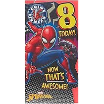 UK Greetings Spideran 4th Birthday Card - Spideran Birthday Card - View #3