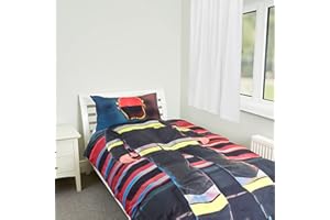 Zappi Co Fireman Firefighter Children's Bedroom 100% Cotton Single Duvet Set + Pillowcase (135 x 200 cm) - Heroic Bedding for Kids