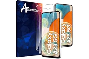Anoowkoa Szkło pancerne do telefonu Honor X6a/Samsung Galaxy A23, 2 sztuki, folia ochronna o twardości 9H, folia hartowana, HD na cały ekran, folia na telefon komórkowy, szkło hartowane odporne na