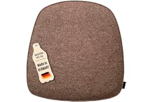 kontor28 - nachhaltiges Sitzkissen Stuhl Komfort, handgefertigt Made in Germany, 39 x 40 cm aus upcycling rPET Filz, Sitzauflage mit Polsterung - Outdoor geeignet & waschbar, Natur-meliert 2er Set