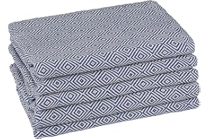 Tuiste Geschirrtücher Blau, 40x70 cm Küchenhad 5er Set, Küchentücher Baumwolle, Spül- & Geschirrtücher, Geschirrhandtücher Baumwolle, Diamantmuster Trockentücher Küche, Farbe: Blau