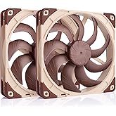 Noctua NF-A14x25 G2 PWM Sx2-PP, Kit avec Deux Ventilateurs pour Installation Push-Pull ou Côte à Côte (Brun)
