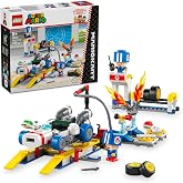 LEGO Super Mario: Mario Kart &ndash; Toad's Garage 72035 for Boys and Girls 8 Years Old and Over, 2 Blue Toad Character Figures