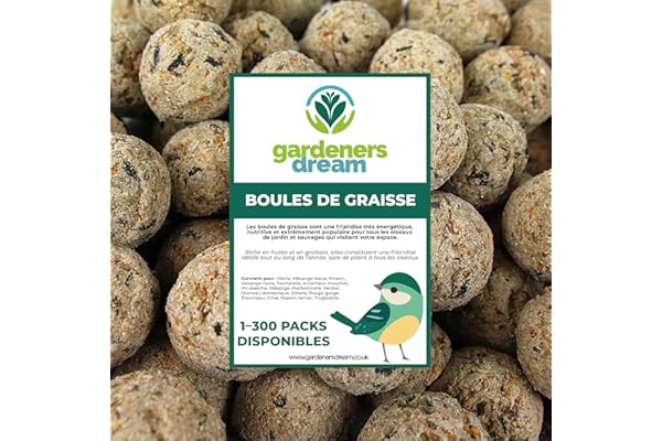 Boules de Graisse GardenersDream - Friandises énergétiques pour Oiseaux Sauvages (Paquet de 150)